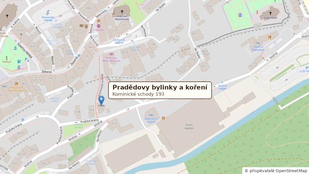 Mapa — Kominické schody 193, Mladá Boleslav
